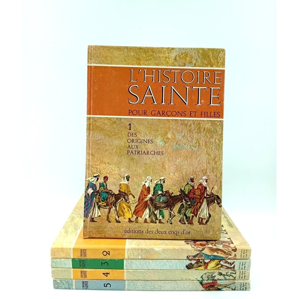 L'Histoire Sainte pour Garçons et Filles L'ancien & Nouveau Testament HC 5 Tomes